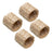 4 Anéis Para Guardanapos Wolff 5cm X 5cm Fibra Natural Natural