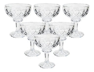 Jogo 6 Taças Para Sobremesa Sorvete Cristal Wolff 260ml Incolor