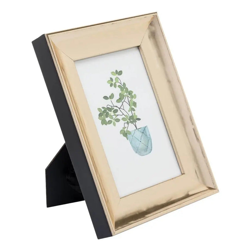 Porta-retrato Wolff Nobreza 13cm X 18cm Dourado Poliestireno Liso
