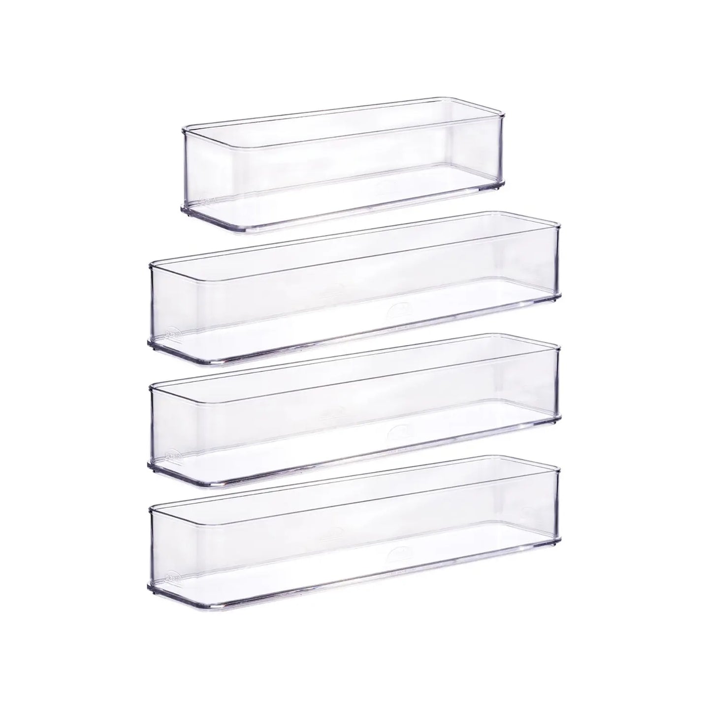 Kit 4 Organizadores Modulares para Talheres Transparente – Plastutti