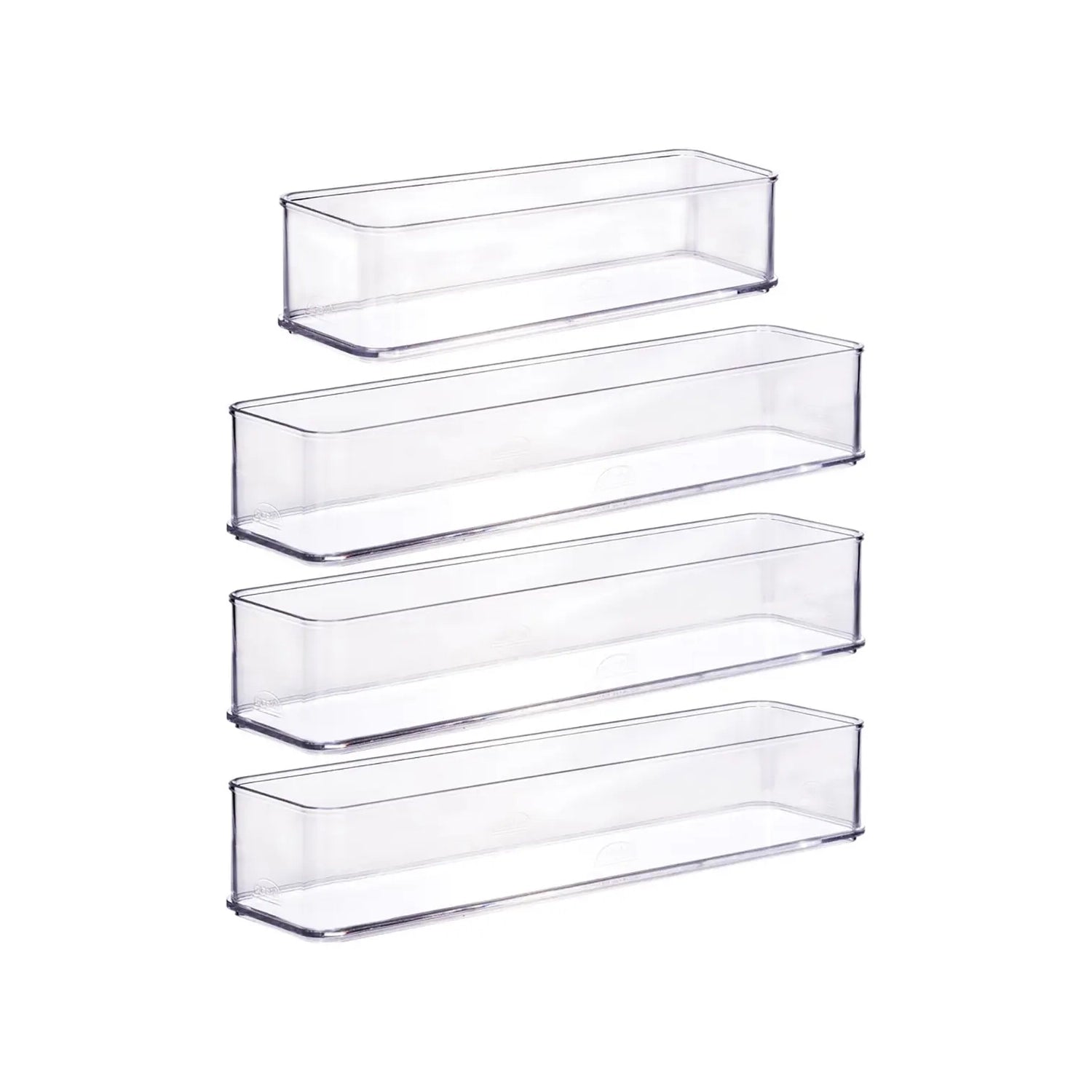 Kit 4 Organizadores Modulares para Talheres Transparente – Plastutti
