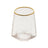 2 Copos Baixos Cristal 550ml Borda Dourada Wolff Taj