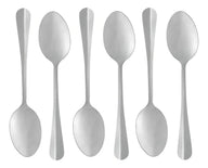 Conjunto De 6 Colheres Para Mesa De Aço Inox Positano 18cm Cor Do Cabo Prateado