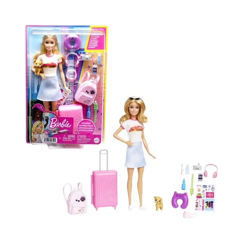 Barbie Malibu Viajante Com Acessorios Mattel Hjy18