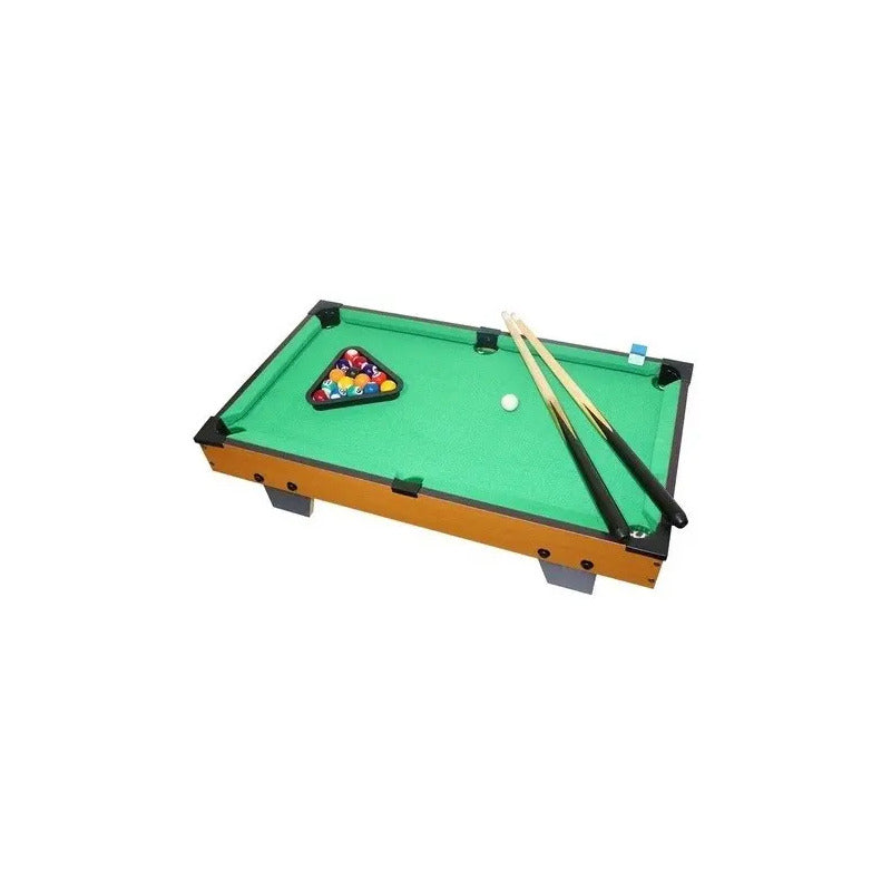 Mini Mesa De Sinuca Bilhar Snooker Portátil Tacos Bola 64 Cm Verde