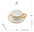 Xícara De Café 90ml Dubai Branco Dourado Gold Luxo Wolff Branco Design Martelado