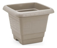 Vaso Plasmont Quadrado Areia Grego 14,5cm Bege