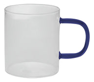 2 Canecas Lyor De Vidro Borossilicato Com Alça Azul 200ml