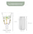 6 Taças De Cristal Verde 240ml Palm Hand Painting - Lyor