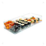 Kit 5 Organizadores Multiuso Transparente Com Encaixe 36,5cm