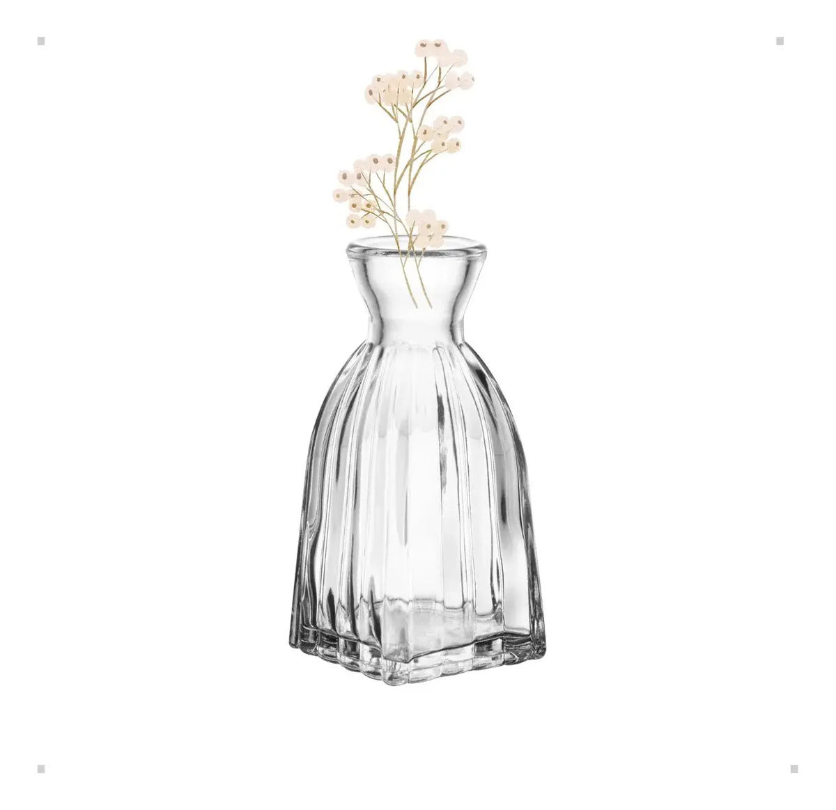 Kit 3 Vasos De Cristal Wolff 11cm X 5cm Branco Listras