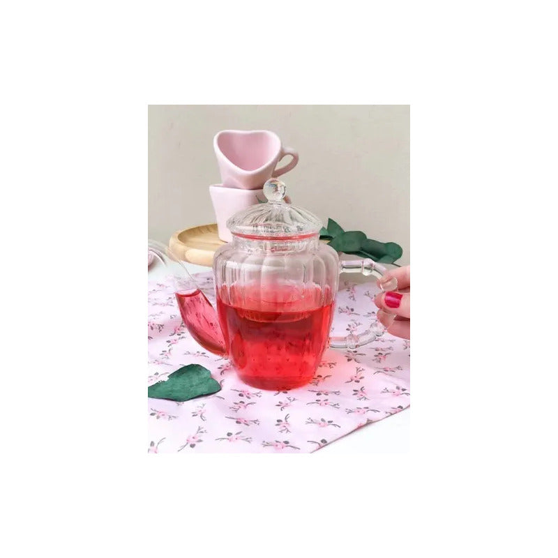 Chaleira De Vidro Borossilicato Classic 600ml Lyor Branco