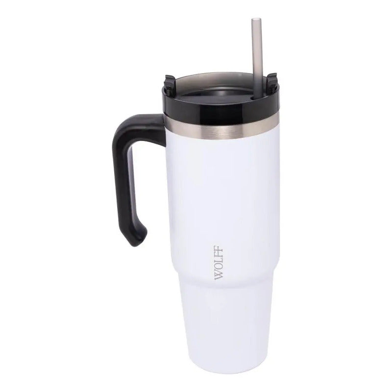 Caneca Térmica Wolff Slimterm Dupla Parede Branca 890ml Branco