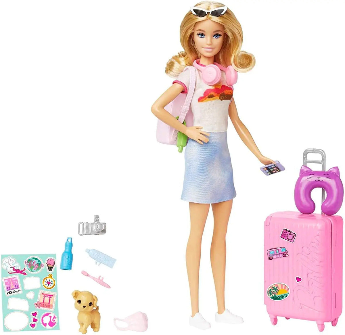 Barbie Malibu Viajante Com Acessorios Mattel Hjy18