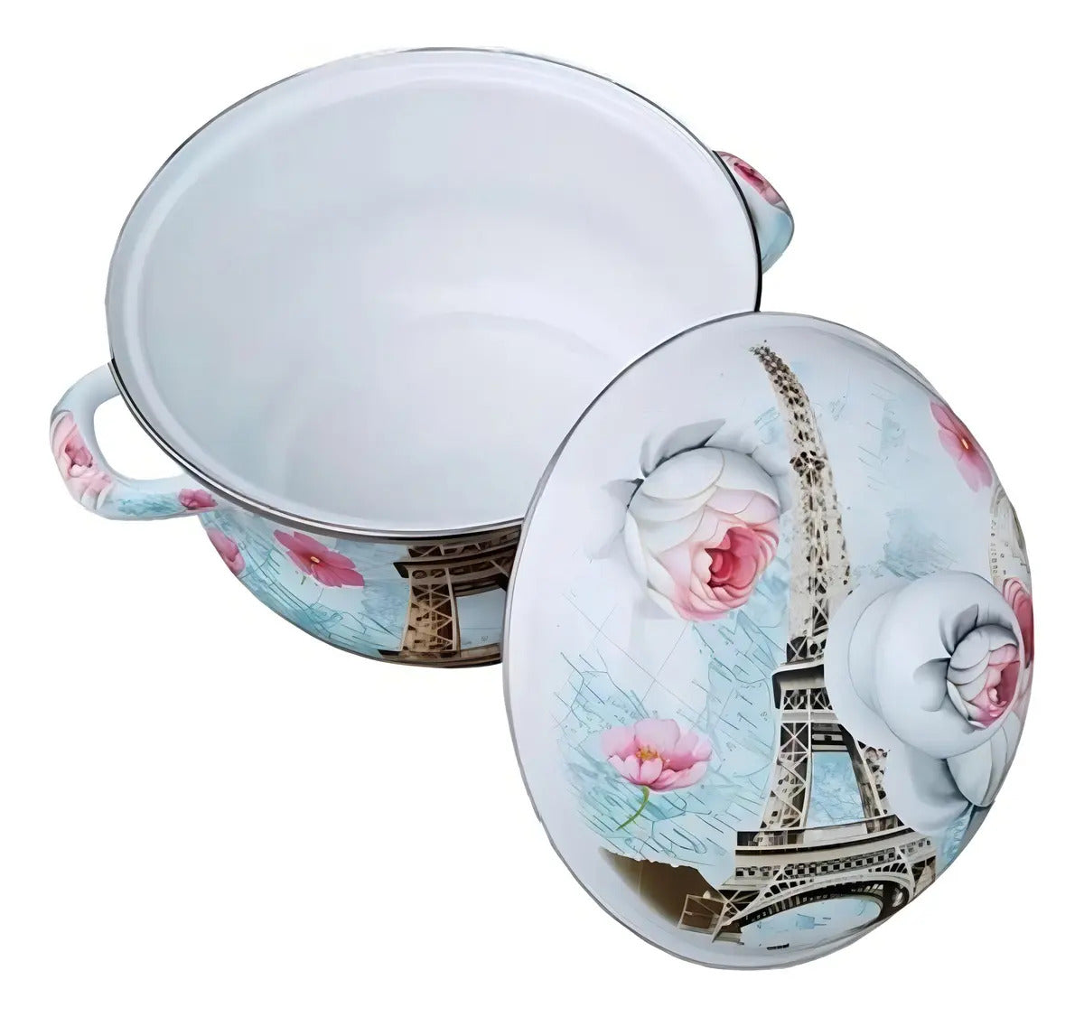 Panela Porcelana Paris 3,6 Litros Com Tampa C/ Indução Paris