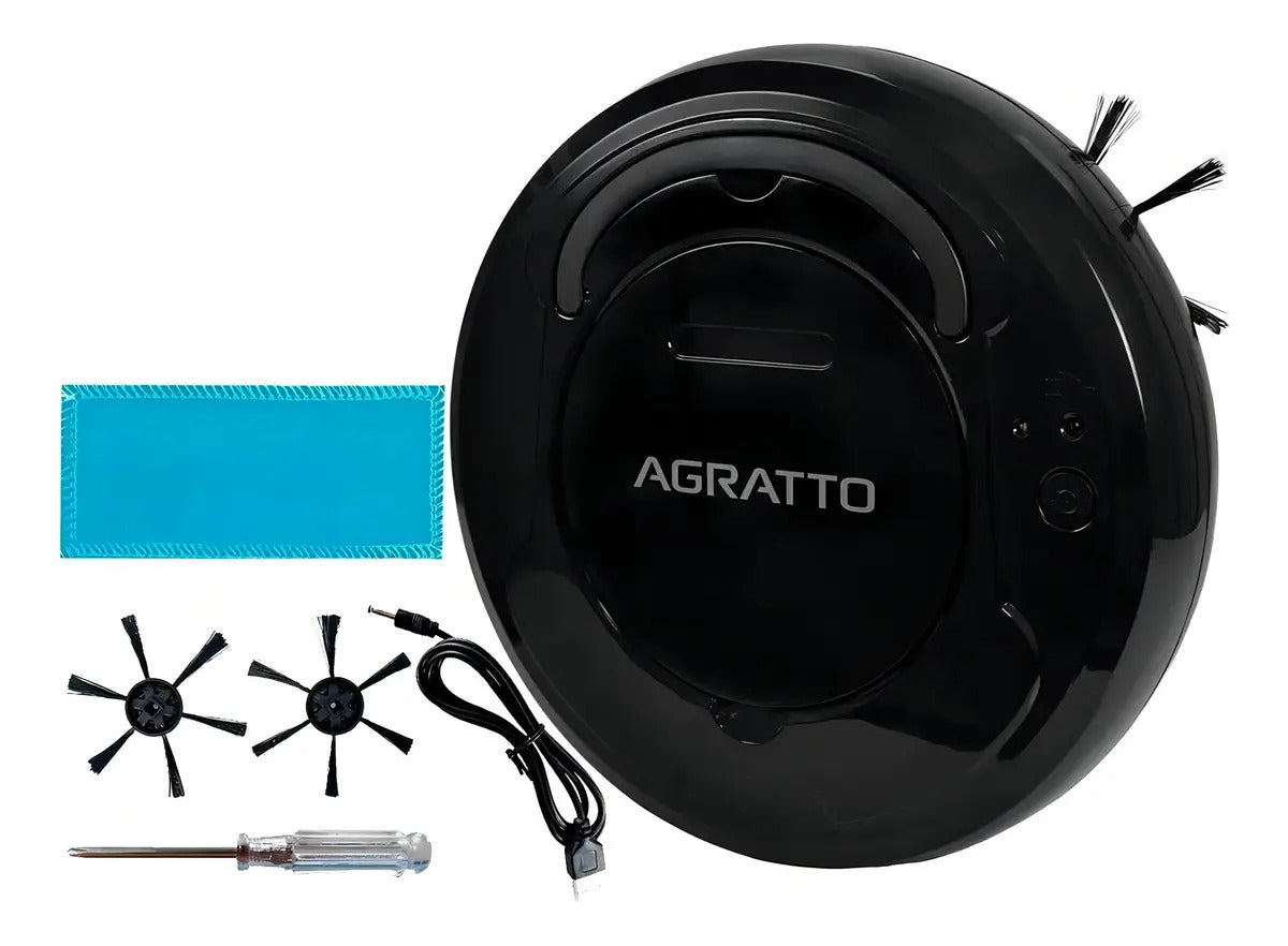 Aspirador De Pó Robo Agratto Praticci Usb 3w Pto Preto 3.7v