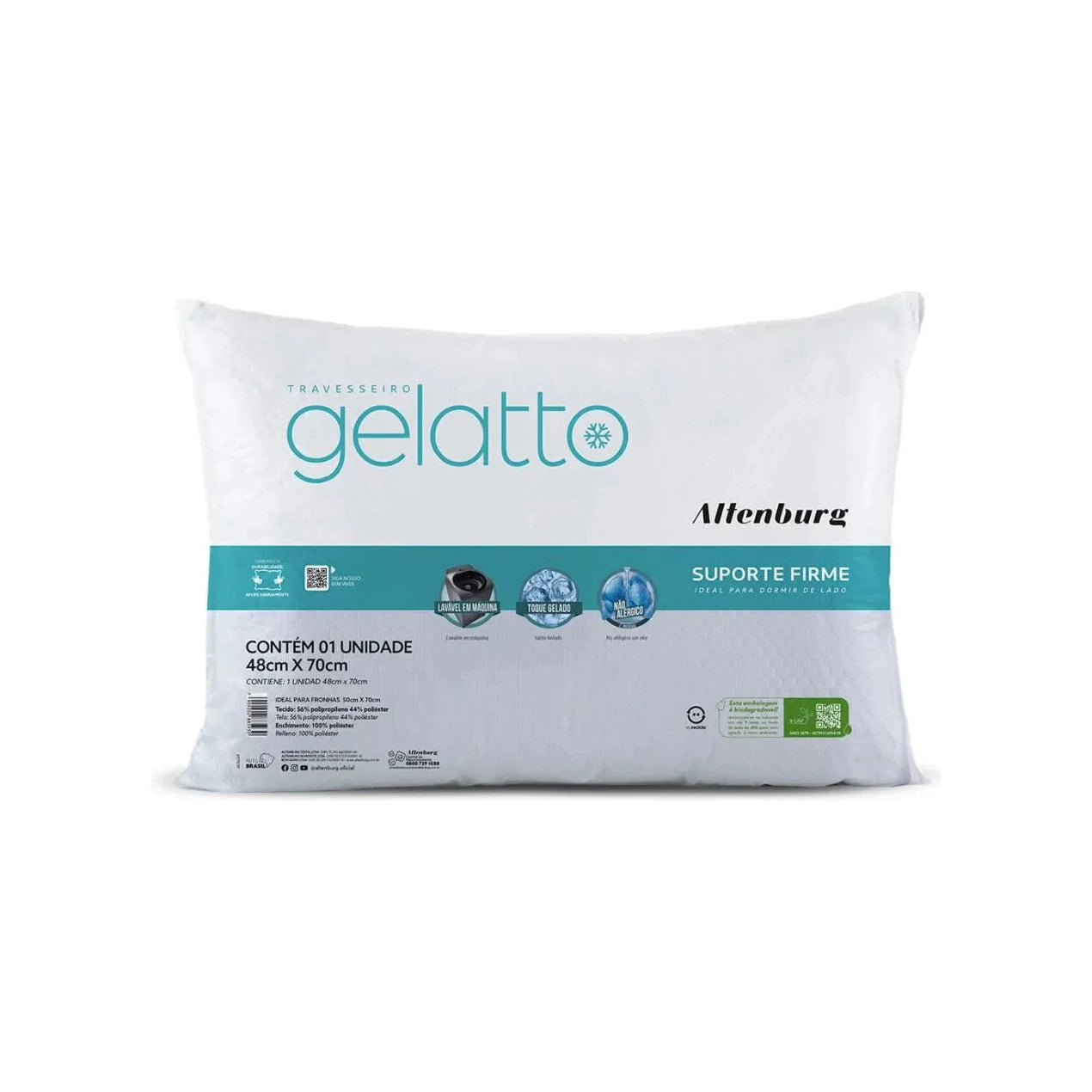 Travesseiro Gelatto Altenburg 48x70cm