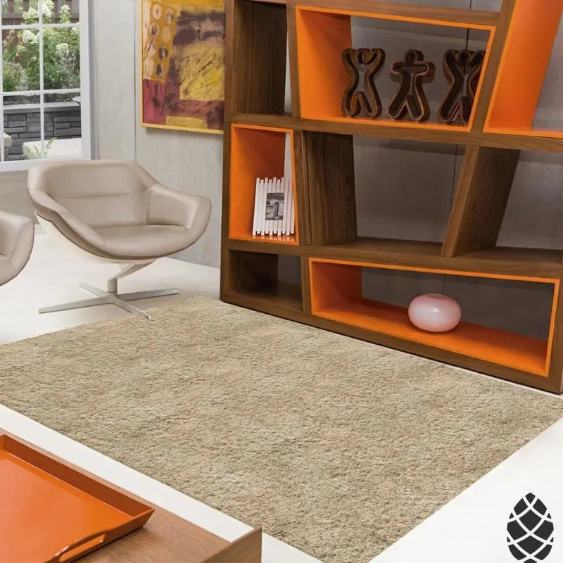 Tapete 200x250 Sala Quarto Jolitex Pelo Baixo Antiderrapante Vip 200x250 Palha