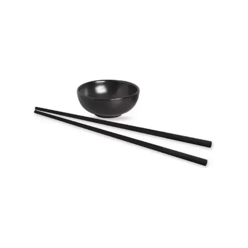 Kit Colecionável 6 Peças Com Mini Molheira Cerâmica Branco/preto Japanese - Alleanza