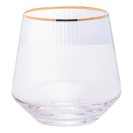 2 Copos Baixos Com Fio De Ouro 330ml - Wolff Dourado