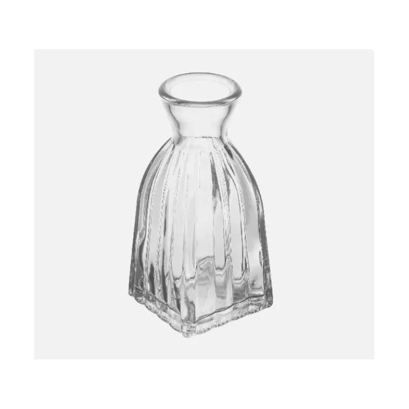 Kit 3 Vasos De Cristal Wolff 11cm X 5cm Branco Listras