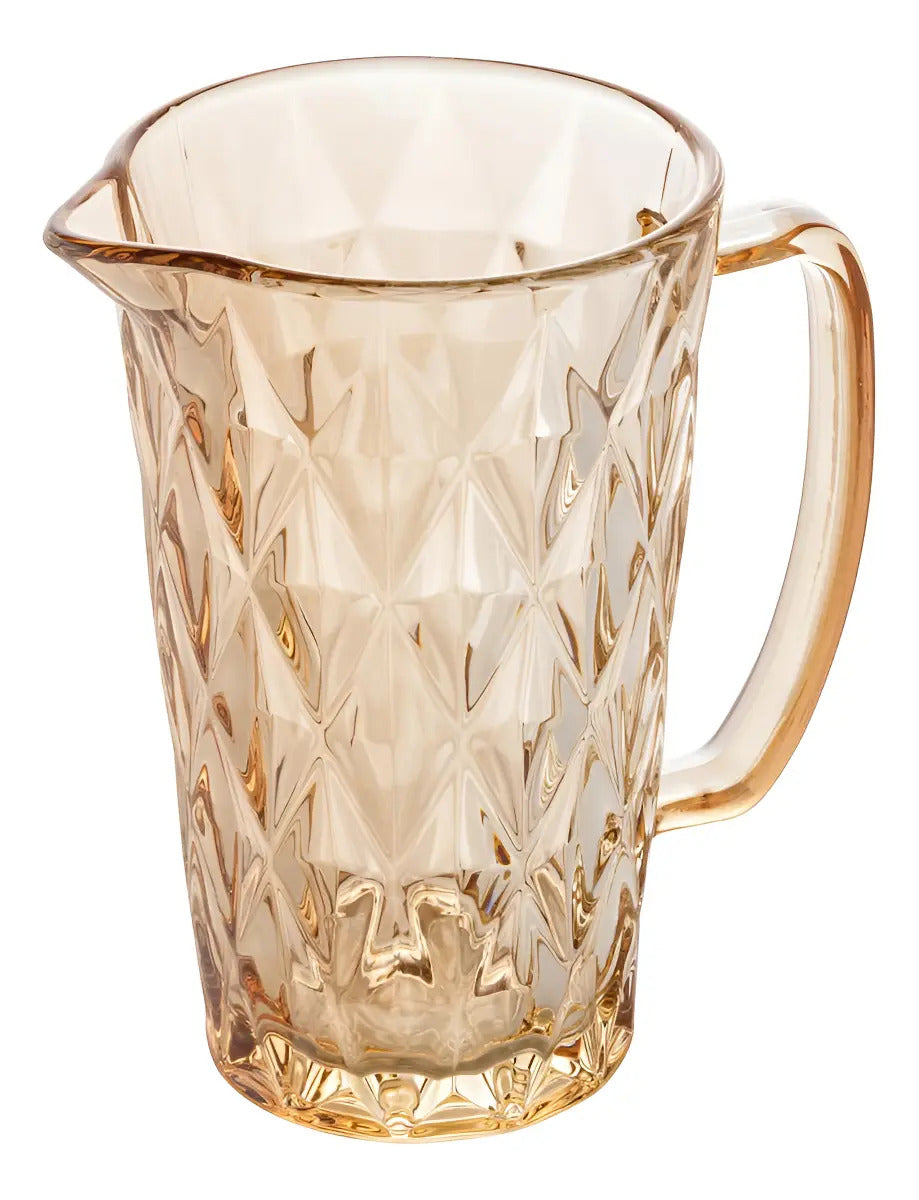 Jarra De Vidro Lyor Ambar Diamond Para Água Suco Vinho 1l