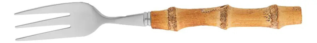 4 Garfos De Bolo Wolff Bambu Tulum De Aço Inox 16cm