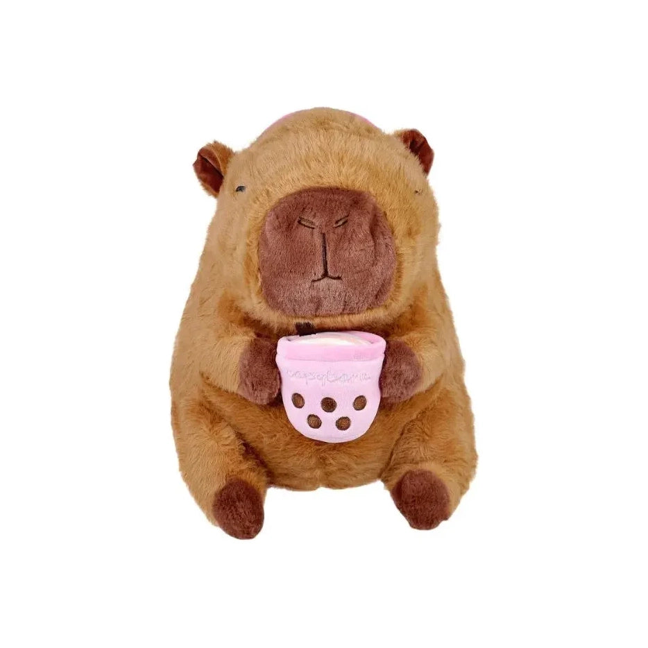 Pelúcia Capivara Moda Praia 35cm - Presente Bubble Tea