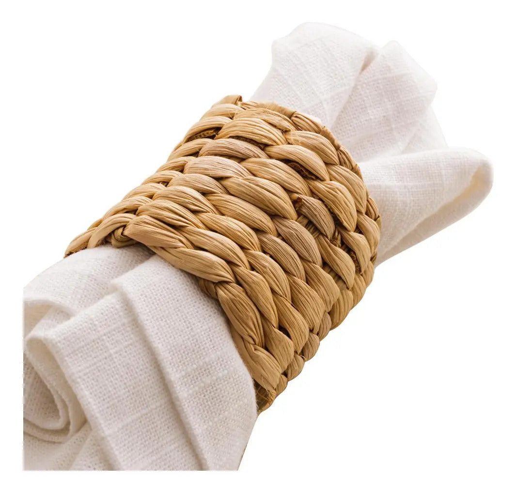 4 Anéis Para Guardanapos Wolff 5cm X 5cm Fibra Natural Natural