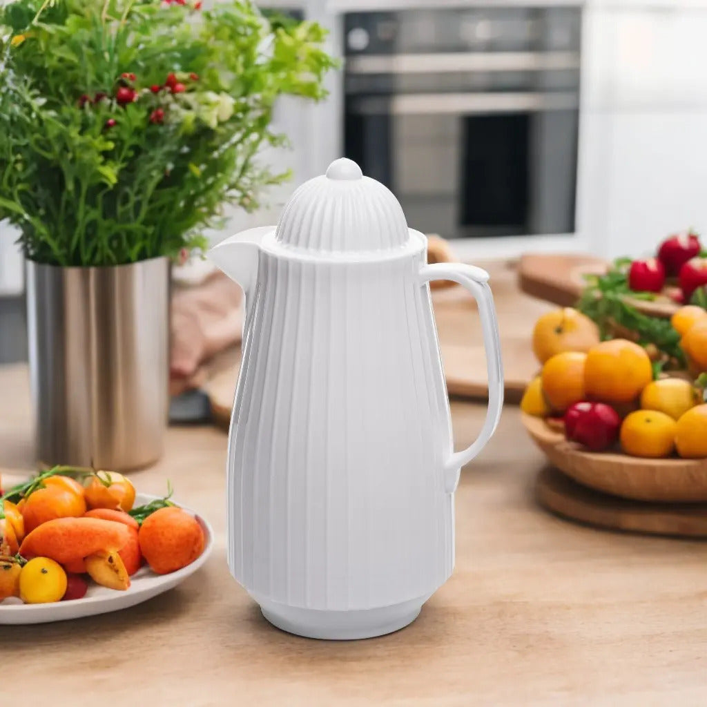 Garrafa Termica De Plastico Mini Bambu Branca 400ml - Lyor Branco