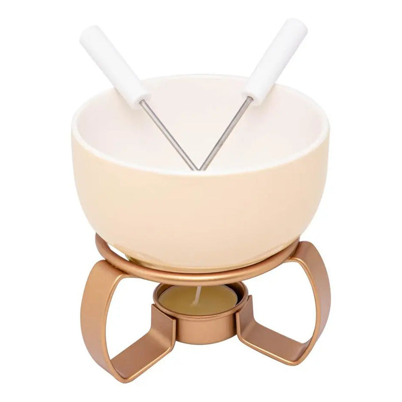 Aparelho De Fondue 4 Peças Aspen Bege - Lyor Bege