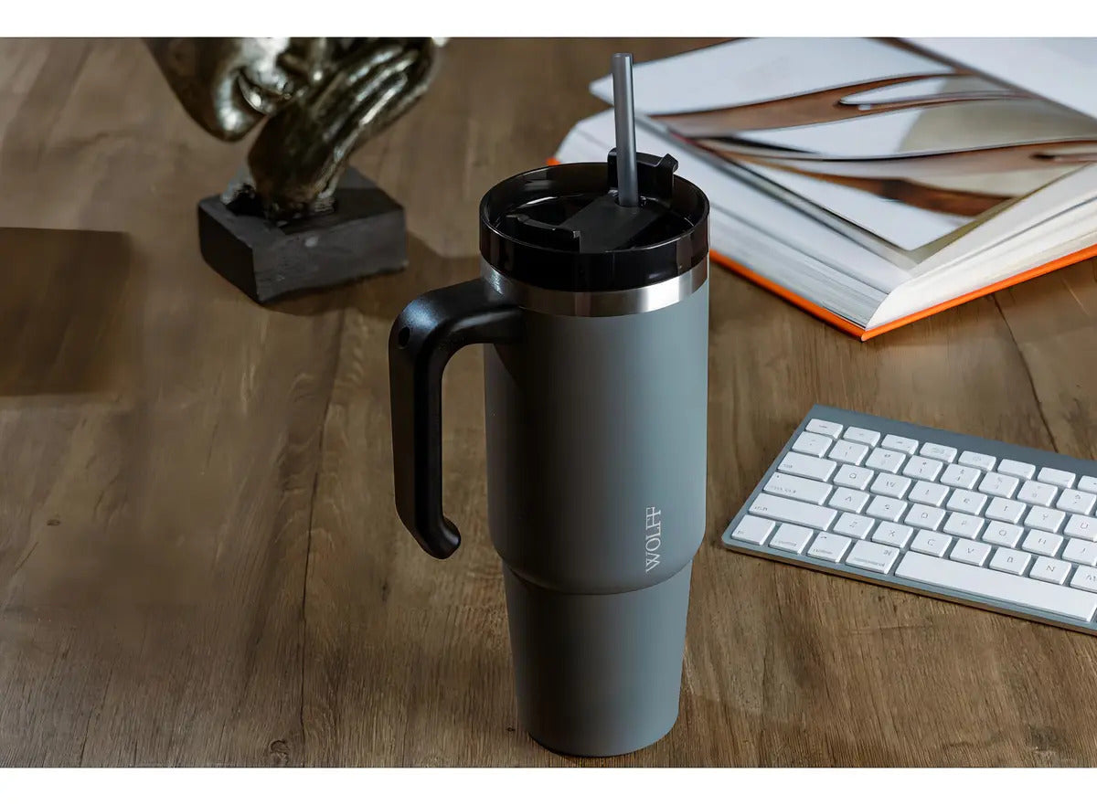 Caneca Térmica Wolff Slimterm Dupla Parede Branca 890ml Branco