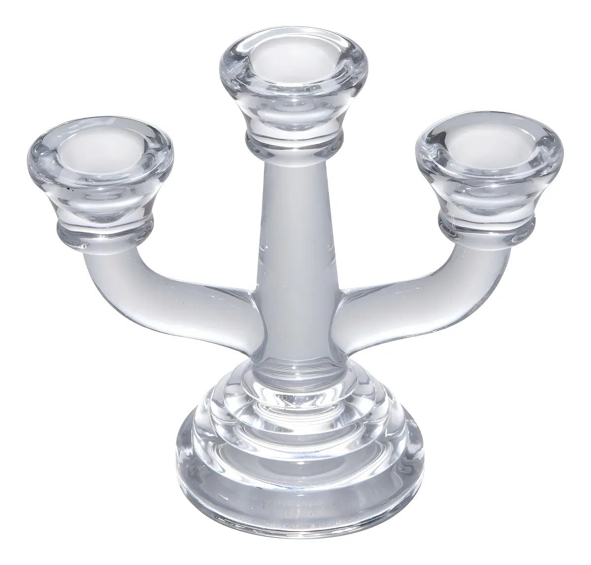 Candelabro Vidro Sodo-cálcico P/3 Velas 15x7x13cm Cor Transparente