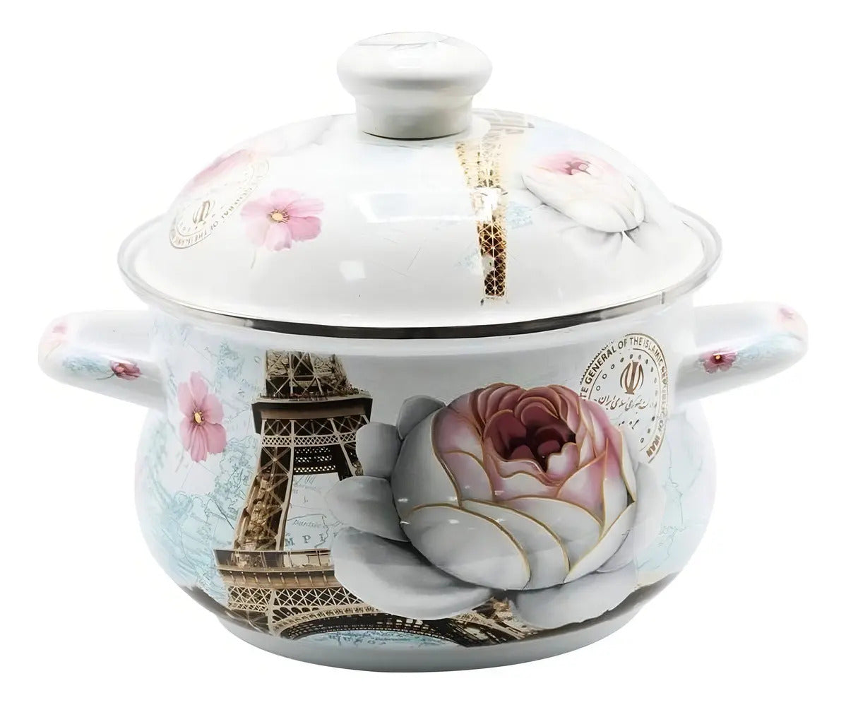 Panela Porcelana Paris 3,6 Litros Com Tampa C/ Indução Paris