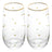 2 Copos Balls Fio De Ouro 300ml Vidro Wolff Incolor