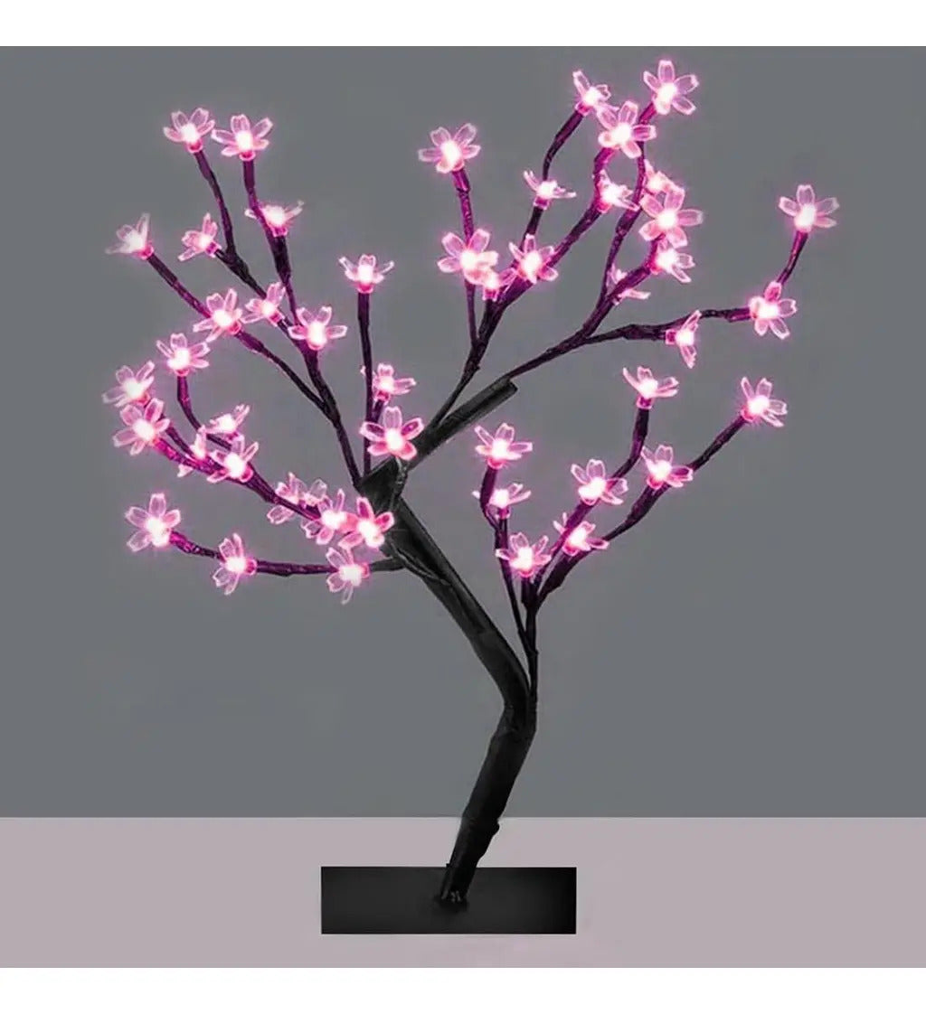 Luminária Árvore Cerejeira 60 Leds Enfeite Natal Rosa 220v Rosa 220v