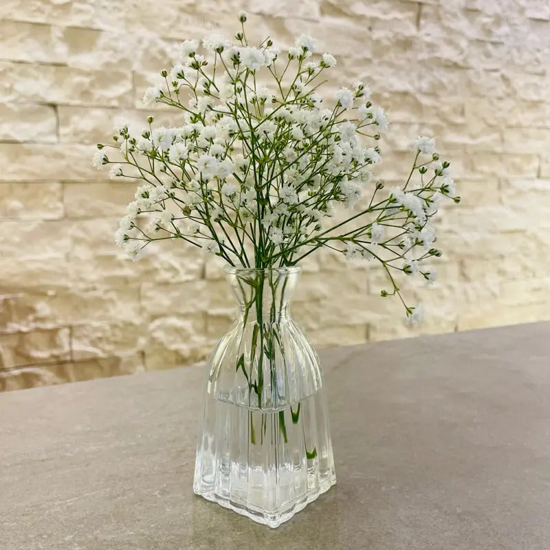 Kit 3 Vasos De Cristal Wolff 11cm X 5cm Branco Listras