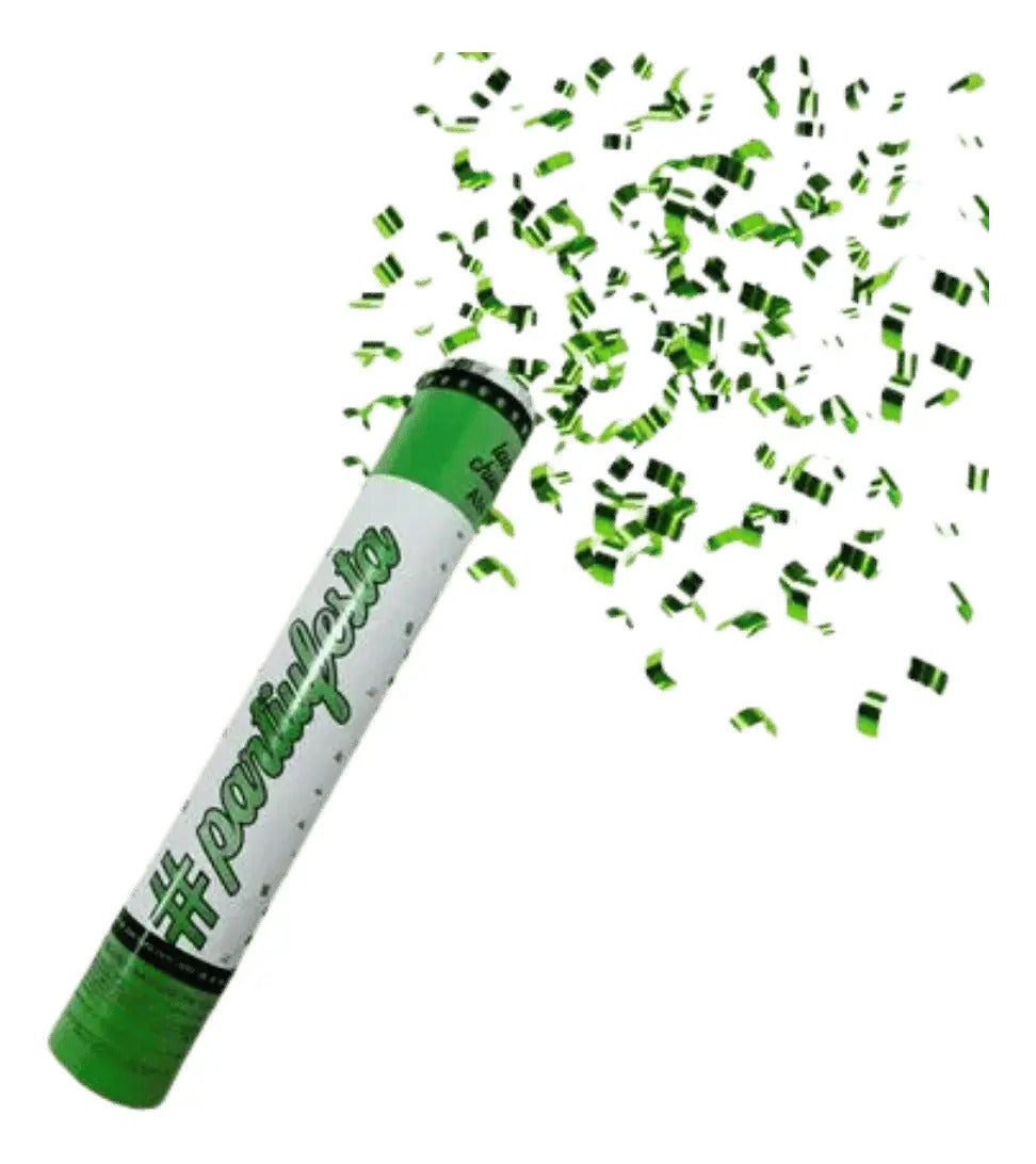 Lança Confetes Verde Metalizado 30cm - 01 Unid