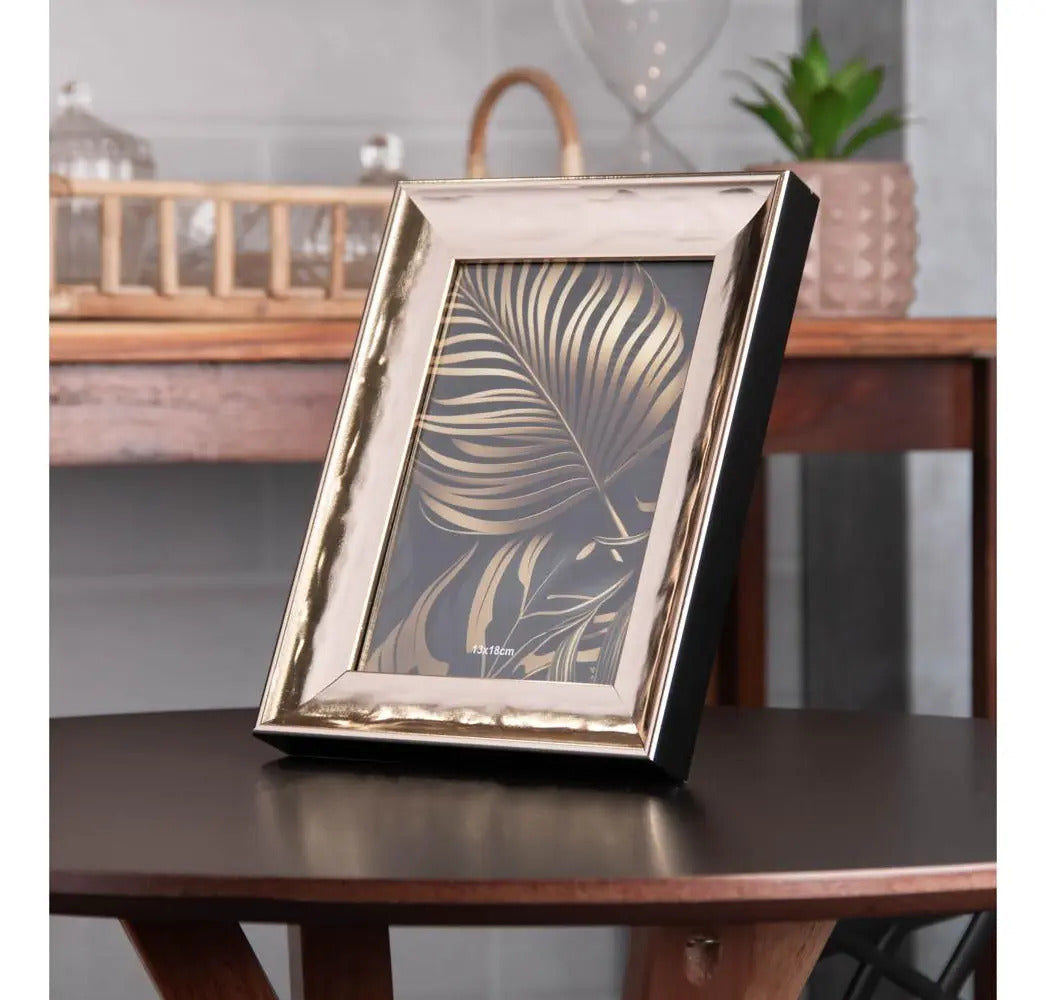 Porta-retrato Wolff Nobreza 13cm X 18cm Dourado Poliestireno Liso