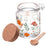 Porta Mantimento Redondo De Lyor Flora Vidro Com Tampa 240ml Prata