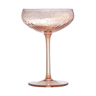 2 Taças Lyor Petra De Cristal Martelado Coupe Âmbar