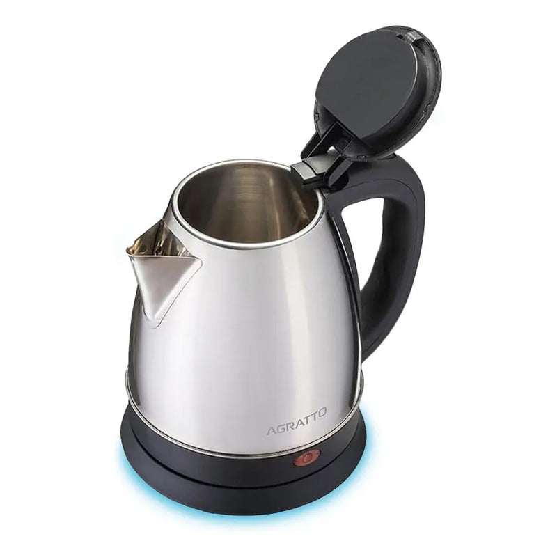 Chaleira Elétrica Inox Agratto 1,8l Aquecimento Rápido - Preto Inox 220v