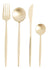 Faqueiro Dourado Ópera Lyor 16 Peças Talheres Minimalistas Dourado