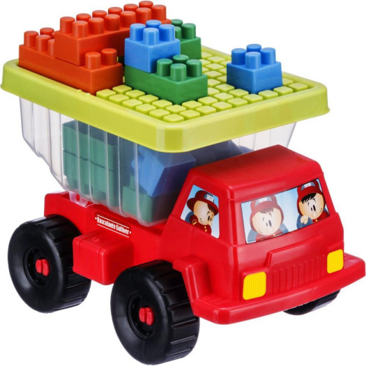 Kit Duas Unidades Brinquedo - 1 Caminhão Basculante + 1 Caminhão