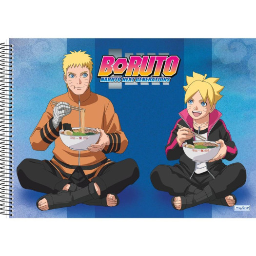 caderno desenho Naruto capa dura