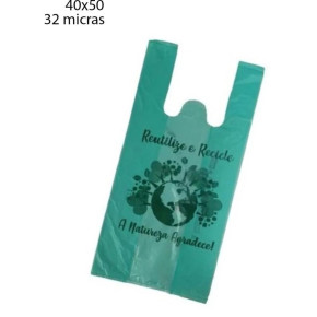 Sacola Plastica Recicle Verde 40x50 C\/472 Unid - Pacote