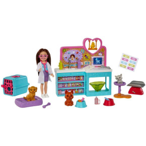 Barbie Family Chelsea Playset Clínica Pet - Unidade