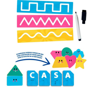 Brinquedo Pedagogico Madeira Kit Aprend.braille - Unidade