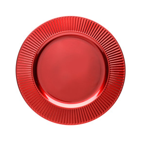 Sousplat De Plastico Primer Vermelho 33cm - Lyor