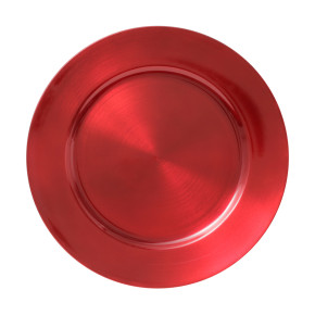Sousplat De Plastico Opala Vermelho 33cm - Lyor